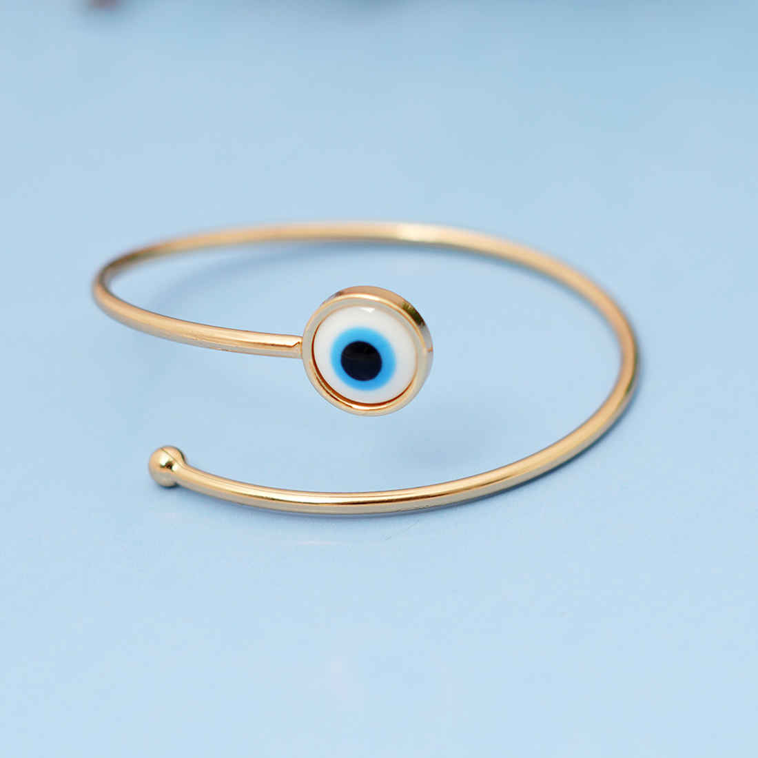 Evil Eye Twisted Cuff Bracelet