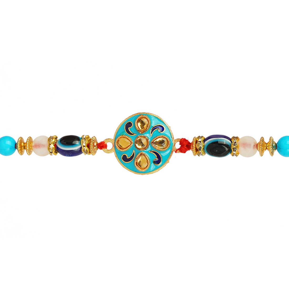 Ferosh Evil Eye Beads Rakhi with Roli Chawal