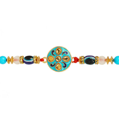 Ferosh Evil Eye Beads Rakhi with Roli Chawal