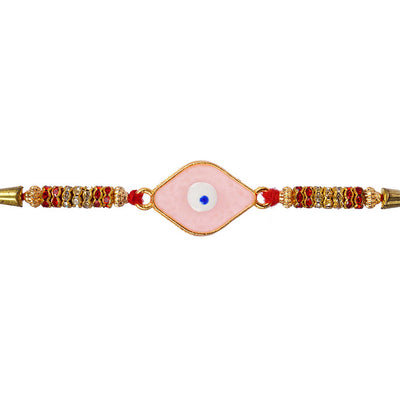 Pink Diamond Evil Eye Rakhi Set of 2