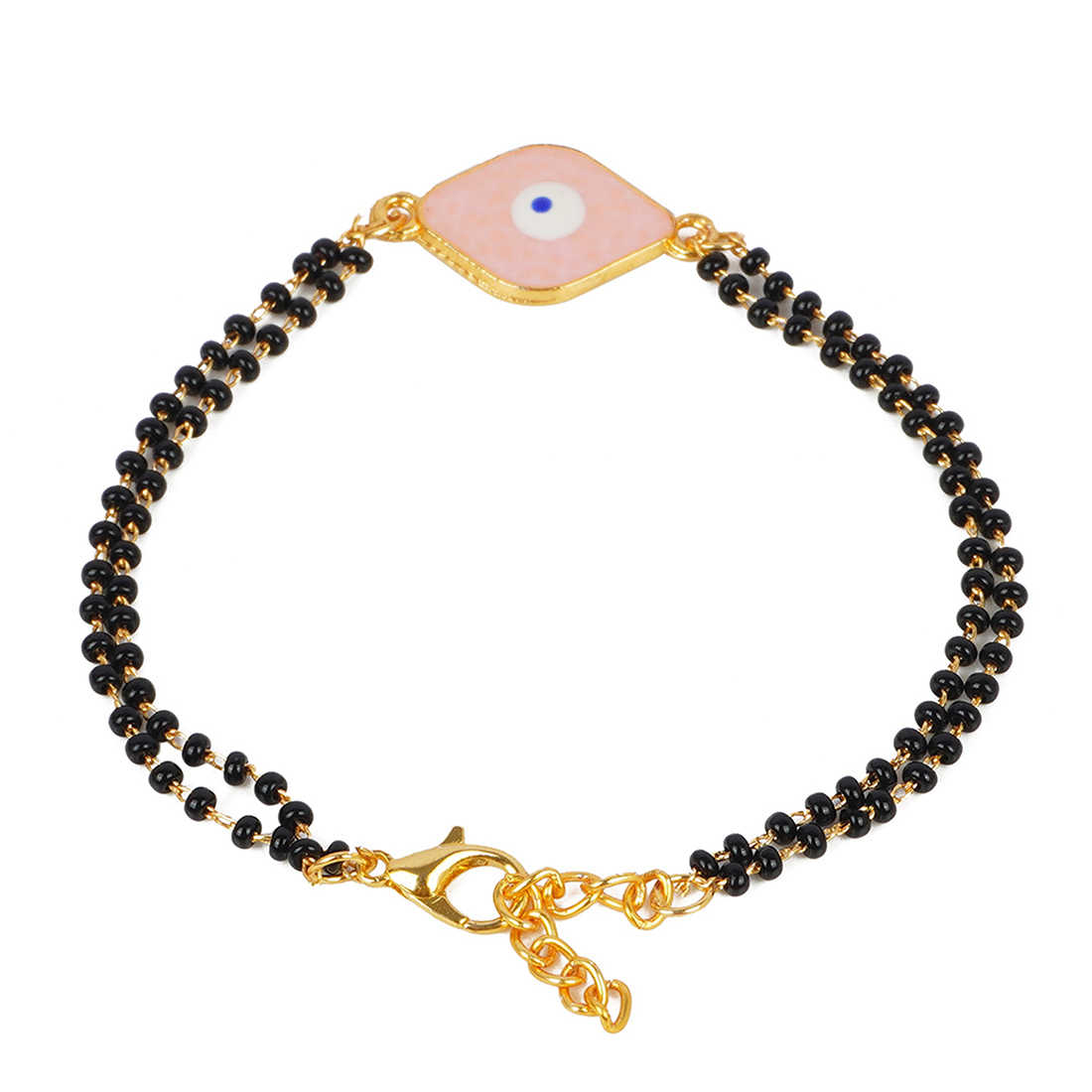 Pink Diamond Evil Eye Rakhi Set of 2