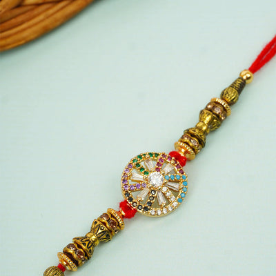 Quirky Crystal Wheel Rakhi