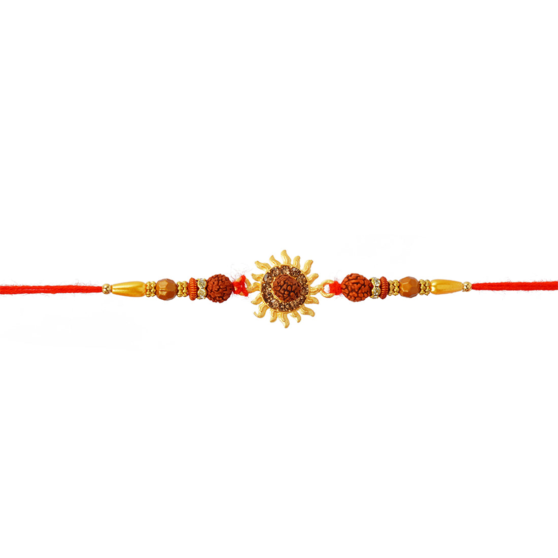 Sun Motif Rudraksh Religious Rakhi