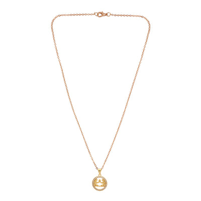 Rhinestone Studded Gemini Zodiac Necklace