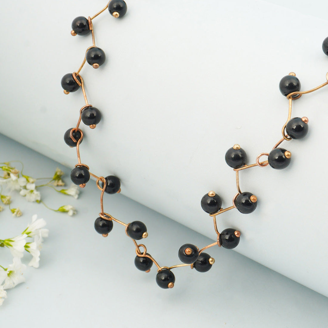 Black Pearl Vine Choker Necklace