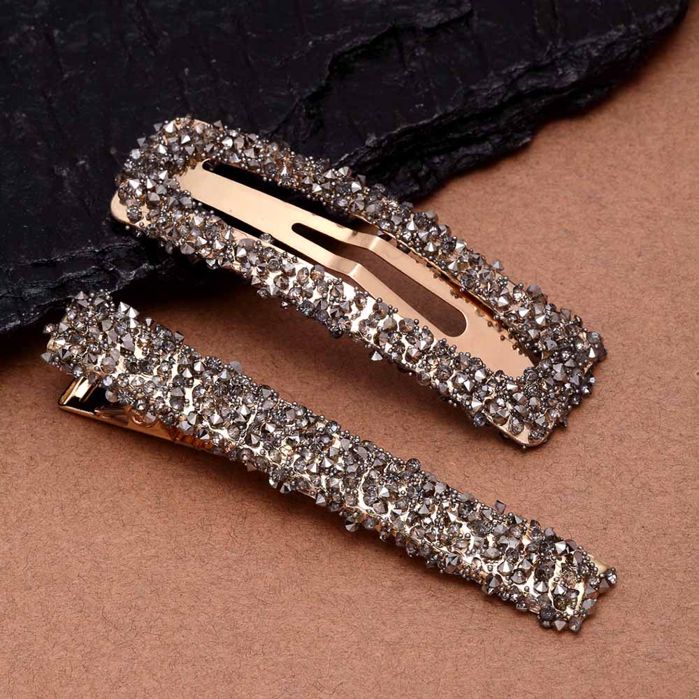 Ferosh Sparkling Grey Hairpins - Set of 2