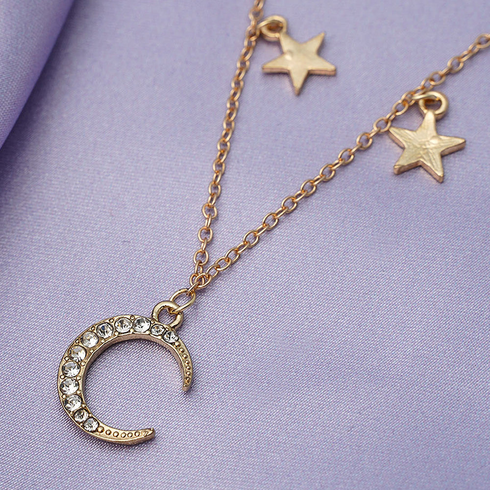 Moon & Star Golden Necklace