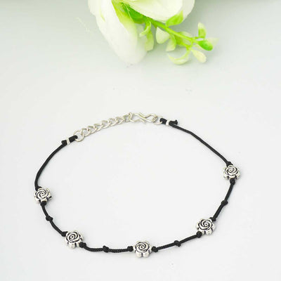 Thread Rose Anklet